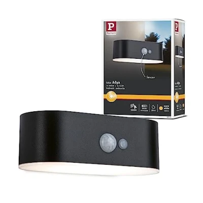 Immagine di Paulmann 94571 Ayda Lampada solare da parete ERP: G (A G) 5.5 W Bianco caldo Nero