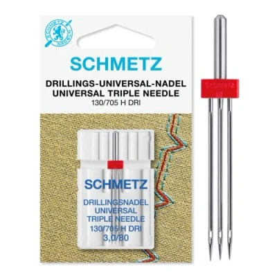 Immagine di SCHMETZ Ago per macchine da cucire 1 Drilling universale 3,0/80 130/705 H DRI NE 3,0 può essere utilizzato su tutte le uso domestico con funzione Zig zag