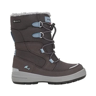 Immagine di Viking Ha​s​l​u​m​ Hi​g​h​ GTX Wa​r​m​, Stivali da Neve Unisex Bambini e ragazzi, Multicolore (Dark Grey/Iceblue), 27 EU