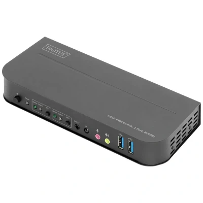 Immagine di Digitus DS 12874 4 Porte Switch KVM HDMI USB 4096 x 2160 Pixel