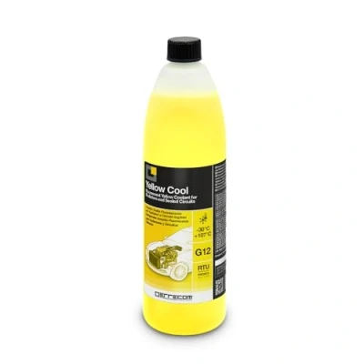 Immagine di ERRECOM Yellow Cool, Liquido Radiatore Giallo Fluorescente 30C/+107C, antigelo G12 con Pacchetto inibitore a Base Organica Oat, Pronto all’Uso, 1 Litro