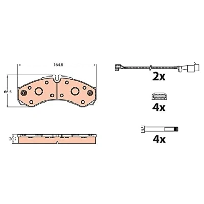 Immagine di TRW GDB2109 Kit pastiglie freno Con contatto segnalazione usura IVECO: Daily 6 Pritsche/Fahrgestell, , V Van / Station Wagon
