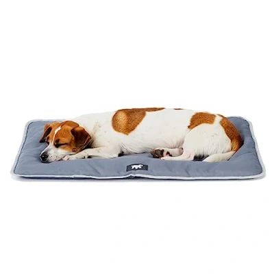 Immagine di Ferplast Cuccia Cane Cuscino Cani di Piccola Taglia Tessuto Antigraffio Lavabile in Lavatrice a 30 Materassino Impermeabile 65 x 48 3,5 cm.Grigio