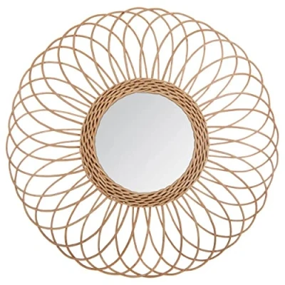 Immagine di ATMOSPHERA CREATEUR D&#039;INTERIEUR Specchio in rattan Rosette D58cm