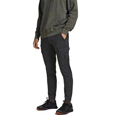 Immagine di Jack &amp; Jones Imarco Jjjoe Cuffed AKM Pantaloni cargo, Uomo, Taglia: 32x30, Black
