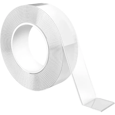 Immagine di GRIFEMA GA4001 1 Nastro Biadesivo Extra Forte, 3 Metri Trasparente, Impermeabile, per Pareti e Moquette
