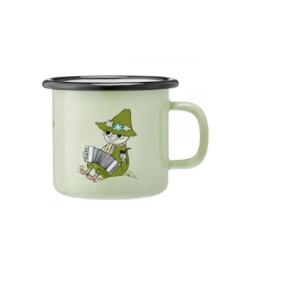 Immagine di Muurla Enamel Mug 2,5 dl Snufkin, verde chiaro,