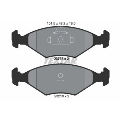 Immagine di TEXTAR 2377501 Kit pastiglie freno Non predisposto per contatto segnalazione usura FIAT: Palio I Hatchback, Weekend