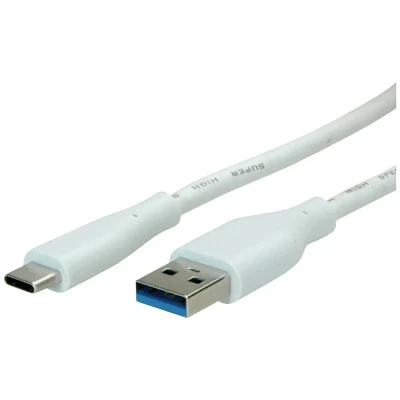 Immagine di Value Cavo USB 3.2 Gen1 (USB 3.0) Spina A, C® 2.00 m Bianco Schermato 11.99.9035