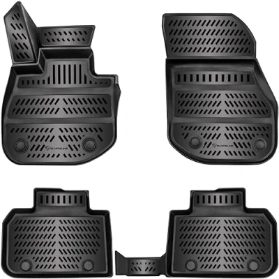 Immagine di ELMASLINE Set di tappetini in gomma 3D per BMW iX1 2022 2024, bordo alto 5 cm, accessori U11