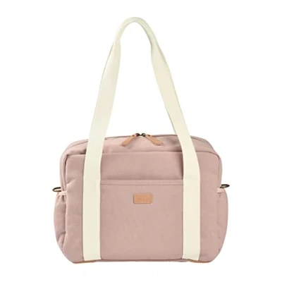 Immagine di BÉABA, Borsa per pannolini Bambini, diversi Scomparti, 10 tasche, Cerniera trolley valigie, Tracolla, termica, fasciatoio, Idrorepellente, Contenitore 16L, Parigi, rosa