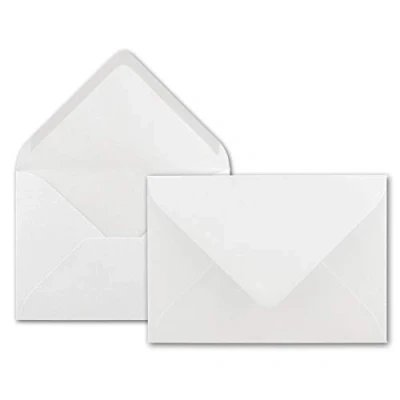 Immagine di Neuser Buste da lettere 80 g/m² in colori vivaci, formato B6, dimensioni 175 x 125 mm, chiusura adesiva inumidire 150 Umschläge bianco brillante