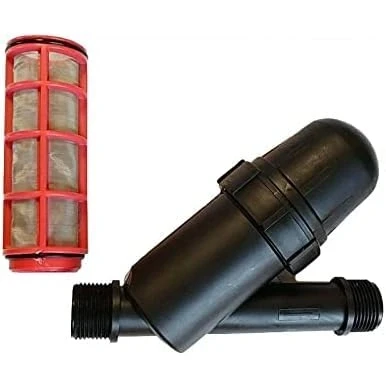 Immagine di RIEGOPRO Filtro a rete utilizzato in impianti di irrigazione per evitare impurità che ostruiscono i tubi. Capacità filtraggio 120 Mesh. Realizzato polietilene (1&quot;)