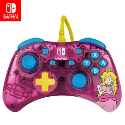 Immagine di PDP Rock Candy cablato Gaming Switch Pro Controller Official License Nintendo OLED / Lite Compatible Compact, Durable Travel Peach