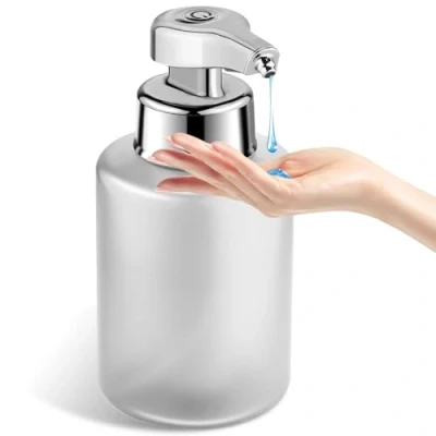 Immagine di Dispenser di sapone automatico con sensore No Touch Sensor per bagno, cucina, ufficio, bianco