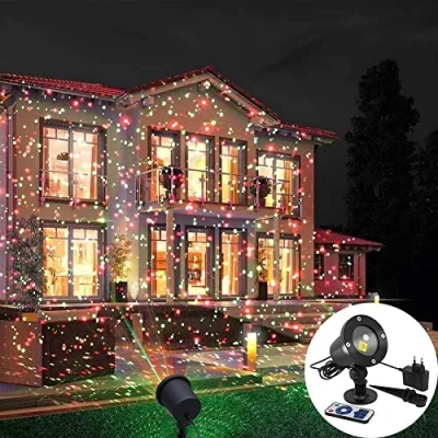 Immagine di SAKEMA Proiettore a Stella Cielo Pieno in Movimento Illuminazione paesaggistica Lampada da Giardino for Esterni LED Feste di Natale Rosse e Verdi 9.23