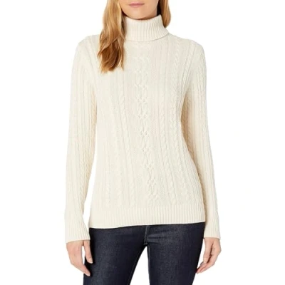 Immagine di Amazon Essentials Maglione A Collo Alto Intrecciato con Screziatura (Taglie Forti Disponibili) Donna, Crema, 6XL Plus