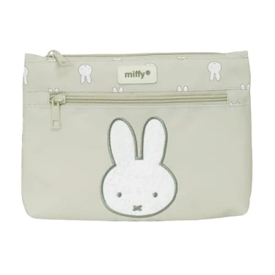 Immagine di Safta Miffy Nebbia astuccio per scuola grande, con doppia cerniera, bambini, comodo e versatile, facile da pulire, 23 x 3 16 cm, colore Grigio pietra, Estándar, Casual