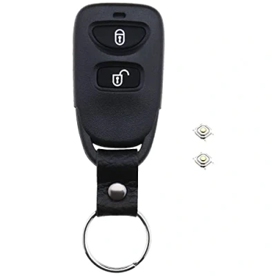 Immagine di Custodia per chiave auto compatibile con Hyundai Elantra Santa Fe Matrix Trajet Sostituzione Keyless Entry Smart Remote Key Fob Shell Housing 2 pulsanti