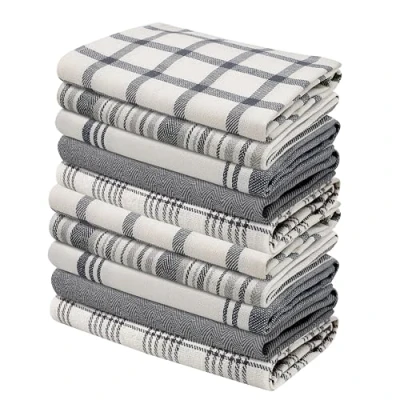 Immagine di LinenWeave Confezione da 10 strofinacci in 100% cotone, 45 x 70 cm, super assorbenti, lavabili lavatrice, cucina per (10 asciugamaniCC)