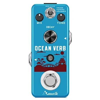 Immagine di Amuzik Reverb Guitar Pedal Digital Ocean Verb Electric Pedals for 3 Modes with True Bypass