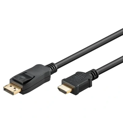 Immagine di goobay 64835 Cavo adattatore DisplayPort 1.2 a HDMI 1.4 4 K @ 30 Hz/cavo Ultra High Speed placcato oro per una trasmissione impeccabile del segnale/laptop connettersi TV, PC e monitor /1 m