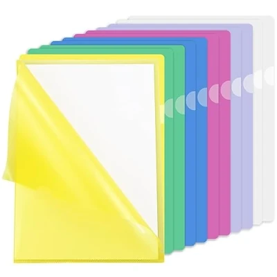 Immagine di Cartellina portadocumenti A4, formato in 6 colori, per conservare o organizzare documenti, 31 x 22 cm, 12 pezzi