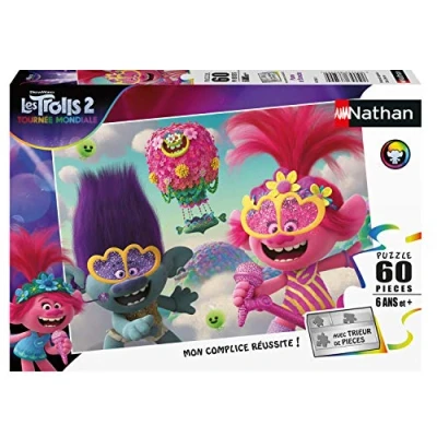 Immagine di Nathan Puzzle 60 pièces Poppy et Branche Trolls 2 Bambini, Colore, 4005556865680
