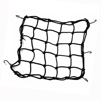 Immagine di Binnan Rete Ragno Elastica Moto Portapacchi Bagagli Sacchetto Netto Accessori per Bici Con 6 Ganci Nero