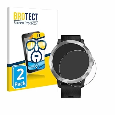 Immagine di brotect Pellicola Protettiva per Garmin Vivoactive 3 / Forerunner 45 Approach S40 Protezione Schermo (2 Pezzi) [Trasparente, Anti Impronte]