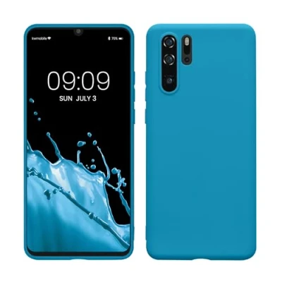 Immagine di kwmobile Custodia Compatibile con Huawei P30 Pro Cover Back Case per Smartphone in Silicone TPU Protezione Gommata blu indaco