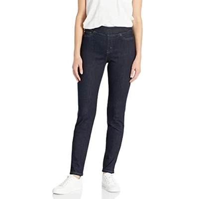 Immagine di Amazon Essentials Jeggings Elasticizzati con Elastico in Vita (Taglie Forti Disponibili) Donna, Slavato, 52 Corto