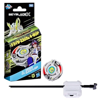 Immagine di Hasbro Beyblade X, X Over Project, Starter Pack Driger Slash 4 80P con Trottola e Lanciatore