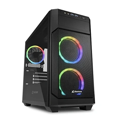 Immagine di Sharkoon V1000 RGB Micro Tower PC Case Nero