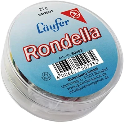 Immagine di Läufer Elastici rotondi in gomma confezione rotonda da 25 g Größen sortiert