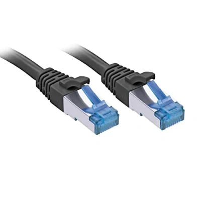Immagine di LINDY 47410 RJ45 cavo di rete, patch CAT 6A S/FTP 0.30 m Nero 1 pz.