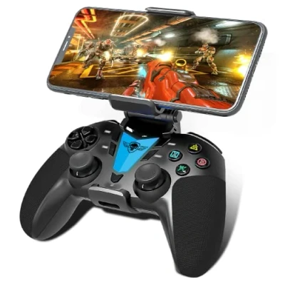 Immagine di Controller per Telefono Android Bluetooth con Tasto Programmabile + Supporto Smartphone Compatibile Iphone, Apple TV, IOS, Android, PS4, PS3 e PC Gioca a Fortnite, Call of Duty su Cellulare
