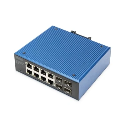 Immagine di Digitus DN 651152 Switch ethernet industriale 8+4 porte 10 / 100 1000 MBit/s