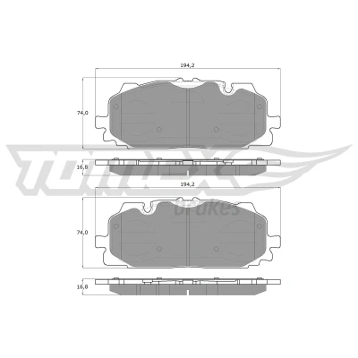 Immagine di TOMEX brakes TX 18 60 Kit pastiglie freno Assale anteriore Predisposto per contatto segnalazione usura AUDI: A4 B9 Avant, Q7, Q5, CUPRA: Formentor SUV