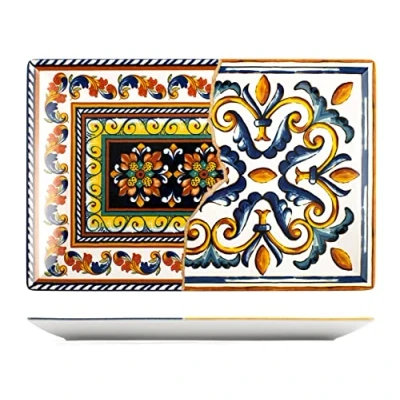 Immagine di H&amp;h piatto rettangolare positano in stoneware cm 34x22