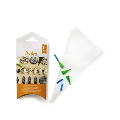 Immagine di Decora 0125005 Set Sacchetti e 10 Cornetti per Scrivere, Arancio