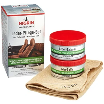 Immagine di Nigrin Performance Leder Pflege Set Seife+Balsam 2x250ml