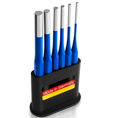Immagine di S&amp;R Punzoni Cacciapunte Set 6pz: 1/2/3/4/5mm in acciaio Cr V Made Germany