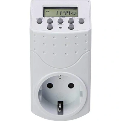 Immagine di Sygonix SY 5045300 Timer a spina digitale Settimanale 1800 W IP20 Funzione di conto alla rovescia, Random