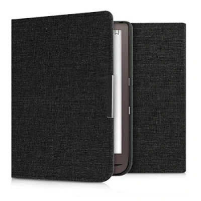 Immagine di kwmobile Cover Compatibile con Pocketbook InkPad 3/3 PRO/Color/Vivlio 3 Custodia a Libro in Tessuto Copertina Flip Case per Lettore eReader