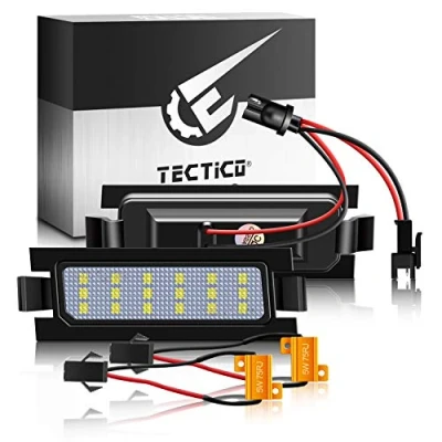 Immagine di TECTICO LED Luci targa auto Lampada E Mark ECE Bianco puro 6000K Canbus Nessun errore per Pro Ceed 2 Accent Elantra GT hatchback I30 (GD) CW 5D wagon,2 pezzi