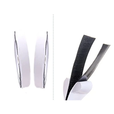 Immagine di TUKA 25mx25mm Nastro Gancio e Anello Auto Adesivo, Hook &amp; Loop striscia alta qualità, Universale Magico Strisce, per Modelbau Tinker, ecc, 25m anello, Nero, TKB5009 Black