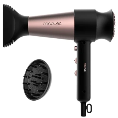 Immagine di Cecotec Asciugacapelli IoniCare RockStar Retro. 2000W, Motore Digitale, 110000 giri/min, Leggero e Silenzioso, Tecnologia Ionica, Include Ugello Concentratore Diffusore