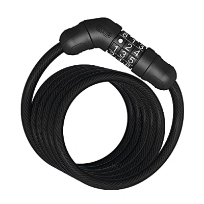 Immagine di ABUS Serratura a spirale Star 4508C/150 combinazione con cavo di 8 mm spessore Livello sicurezza 2 Nero