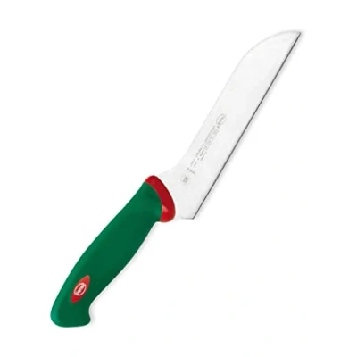Immagine di Sanelli Premana Professional Coltello Formaggio Zancato, Acciaio Inossidabile, Verde/Rosso, 31.0x3.0x7.0 cm